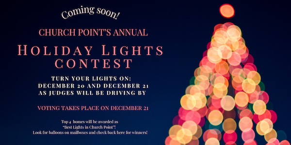 Holiday Lights Contest – December 20th/21st, 2023